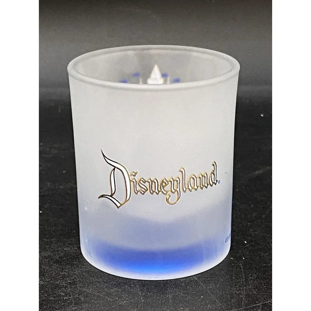Disney The Magic Kingdom Frosted Shot Glass Frontier Tomorrow Land Older Logo